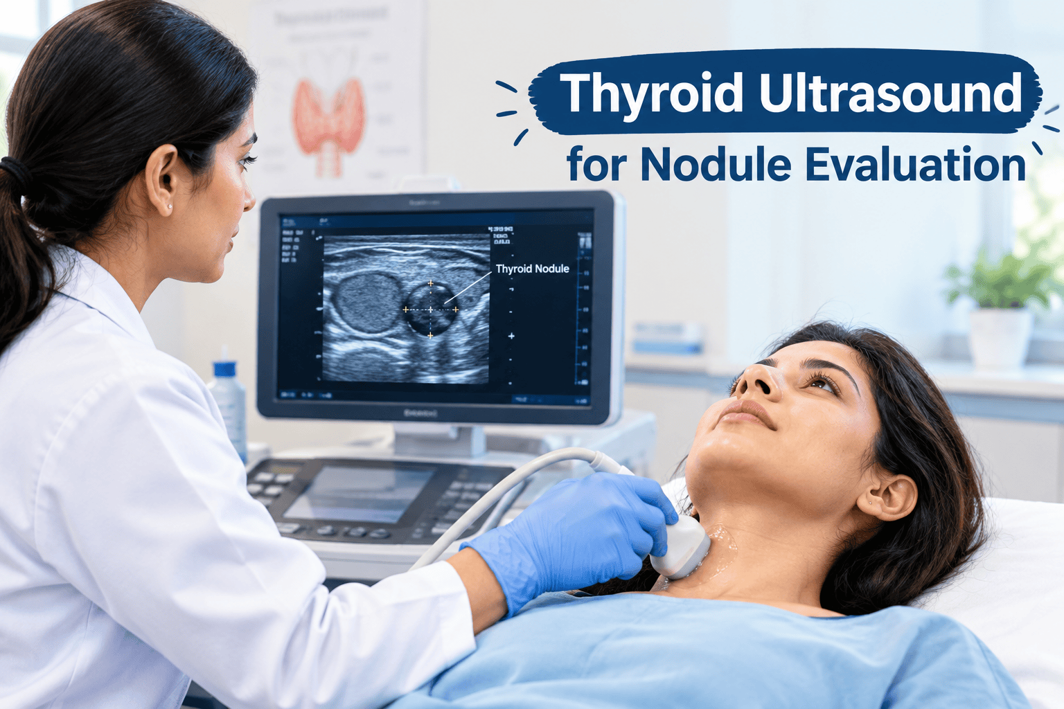thyroid problems with normal TSH and a thyroid nodule examined using ultrasound