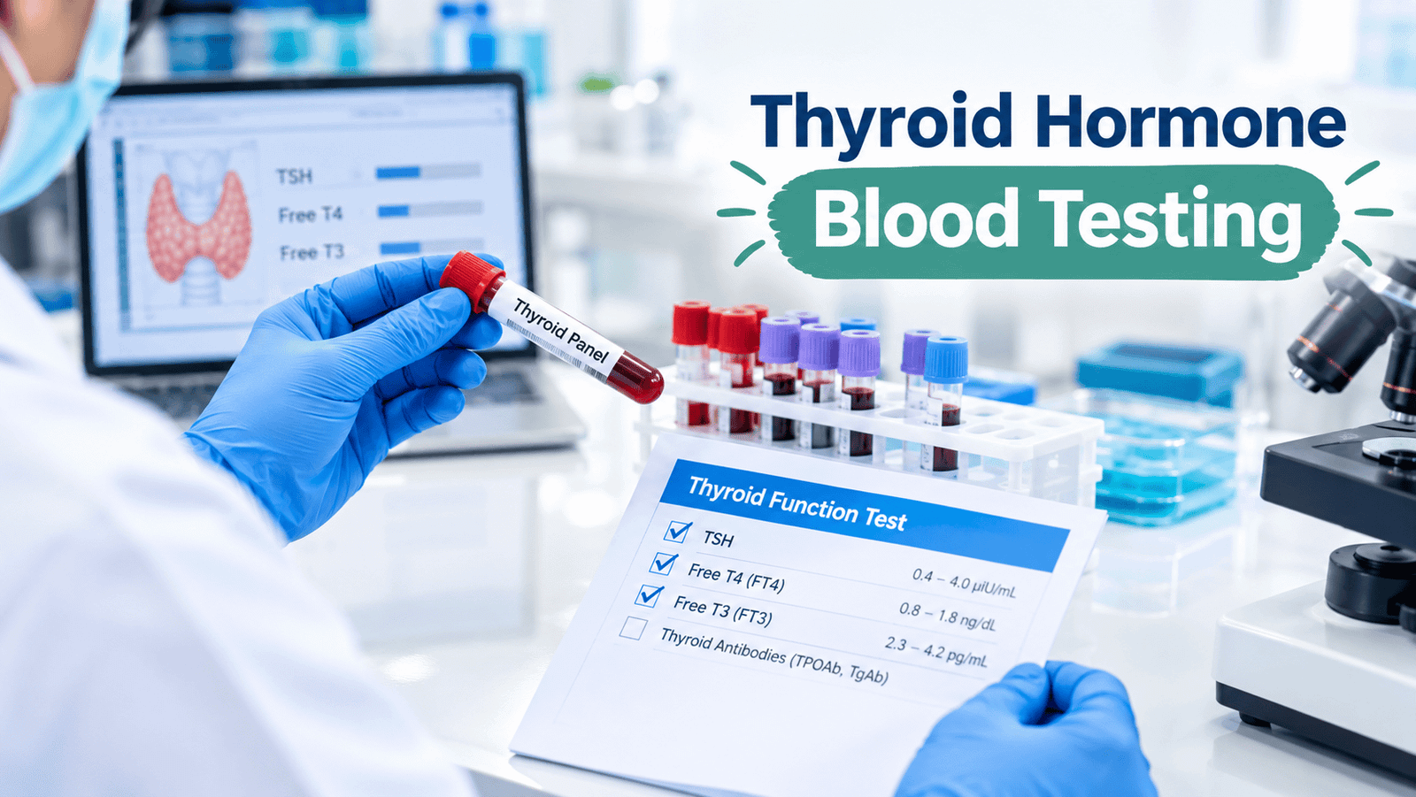 thyroid problems with normal TSH evaluated through thyroid hormone blood testing