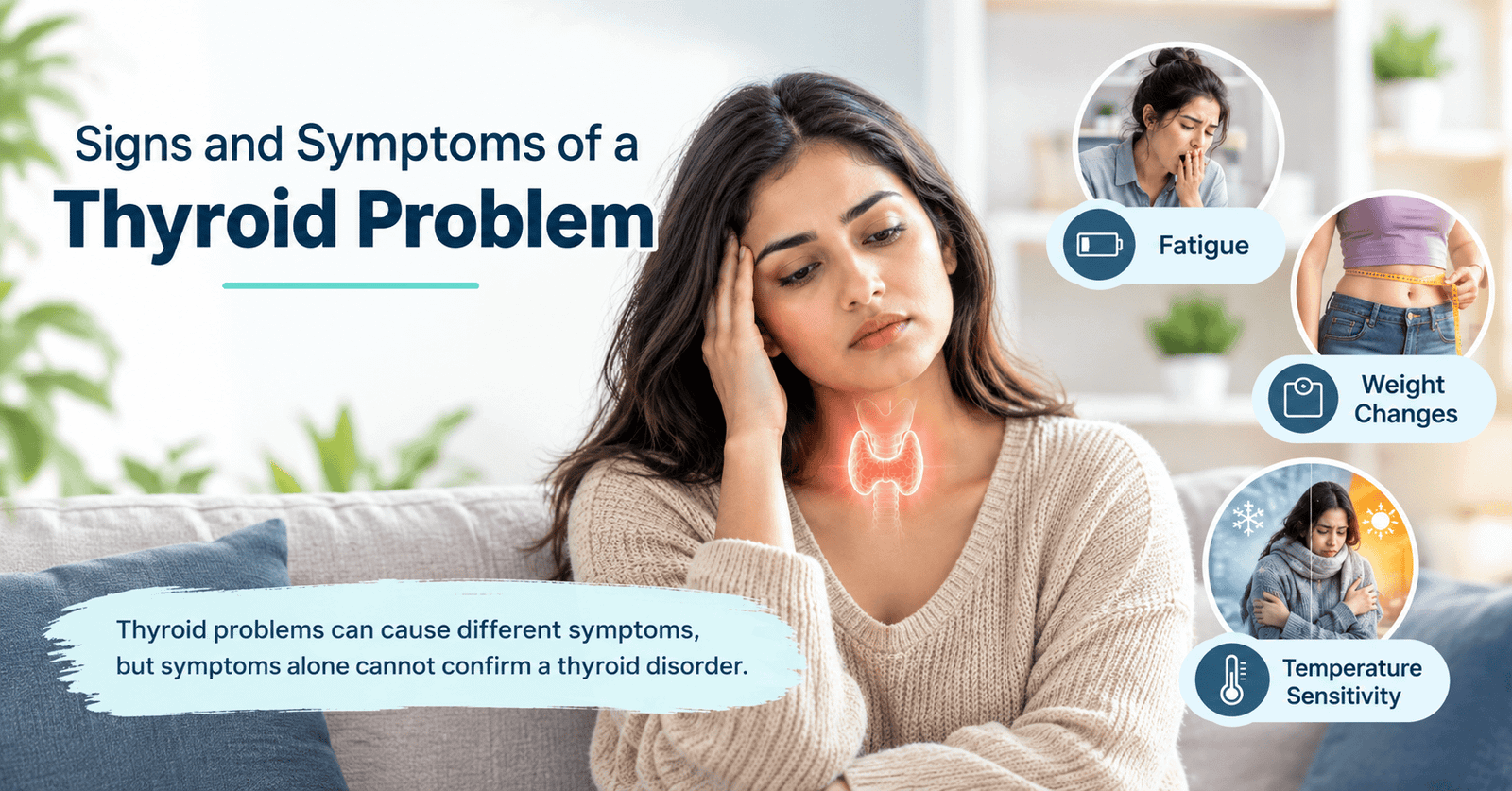 How Do I Know If I Have a Thyroid Problem symptoms such as fatigue, weight changes, and temperature sensitivity