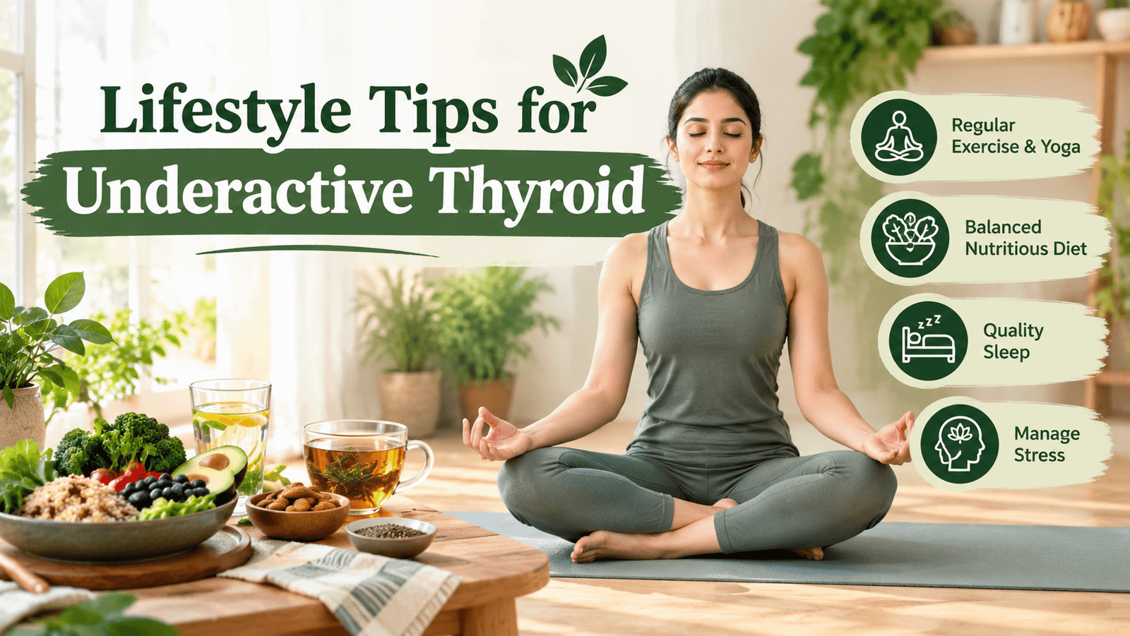 Yoga and healthy lifestyle practices for Best Ayurvedic Treatment for Underactive Thyroid
