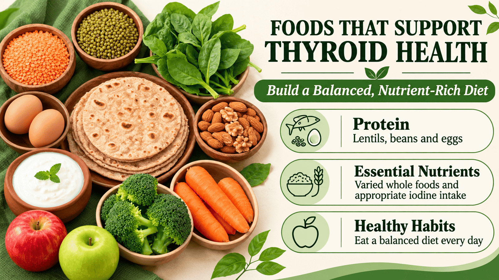 Best Ayurvedic Medicine for Hypothyroidism Naturally – Balanced Indian foods and thyroid nutrition tips